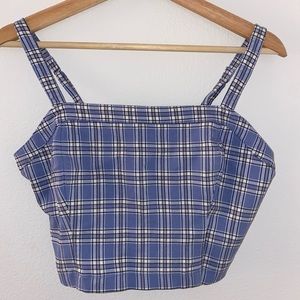 Cropped Plaid Hollister top